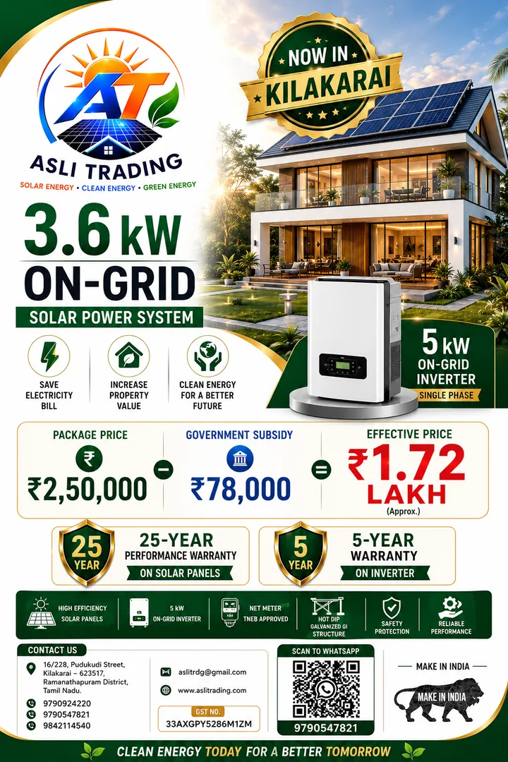 ASLI SOLAR 3.6 kW package brochure